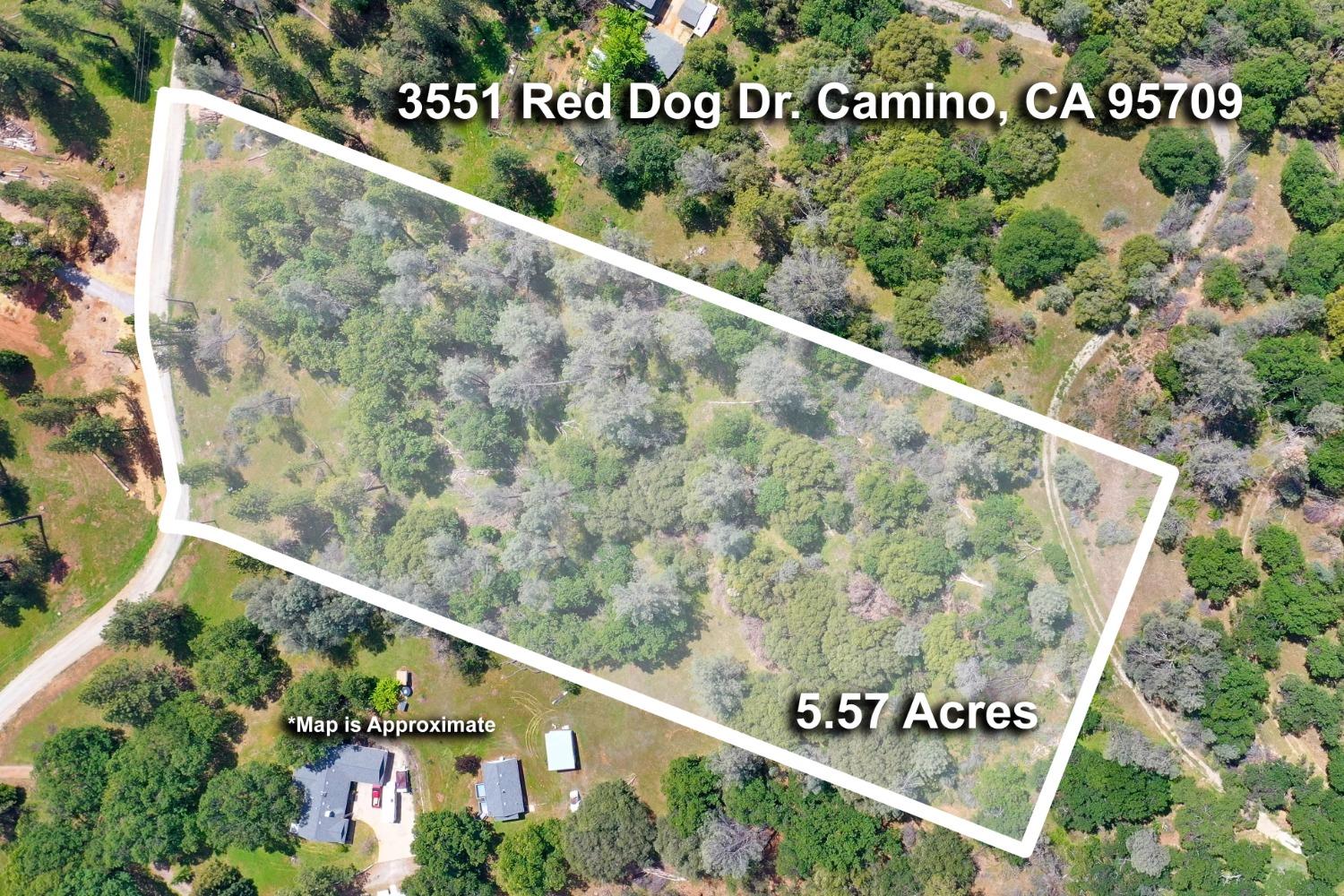 Thinking of building a home and want a peaceful setting? This parcel is located in the small Gold Strike subdivision on RED DOG DR In beautiful Camino. Just minutes to Apple Hill without the traffic, 15 minutes to Placerville, minutes to many award winning wineries and about 1 hour to Tahoe!