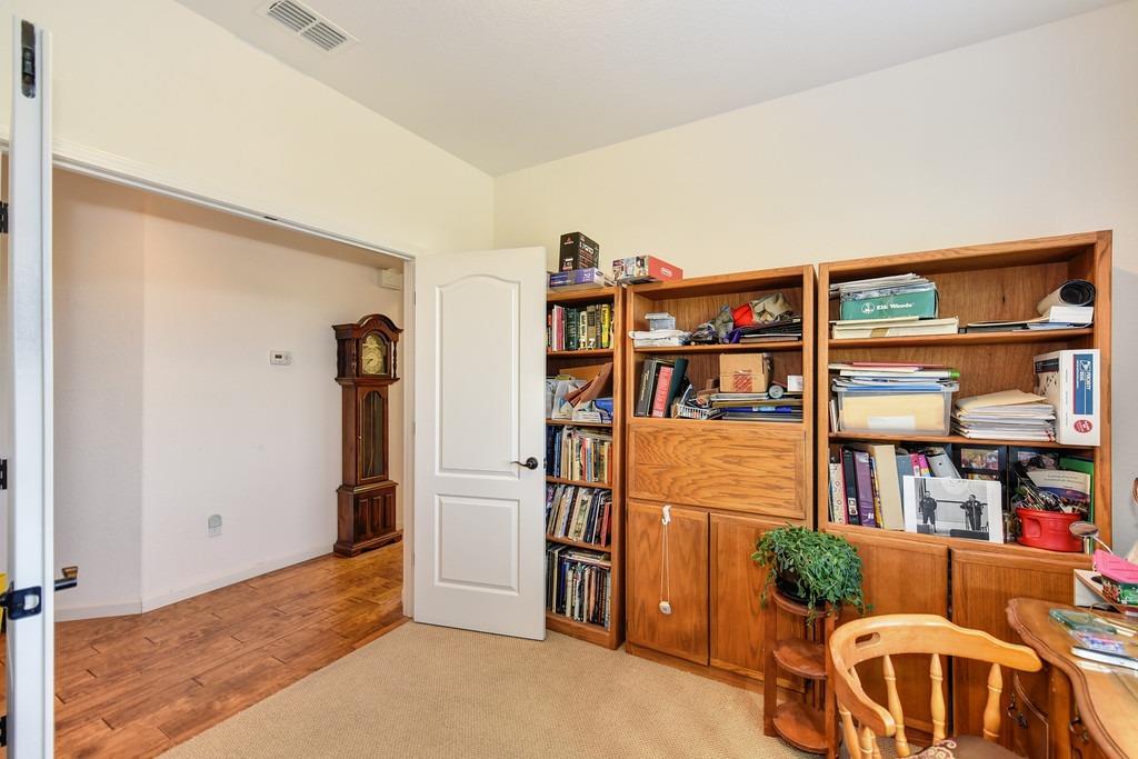 Den with double doors