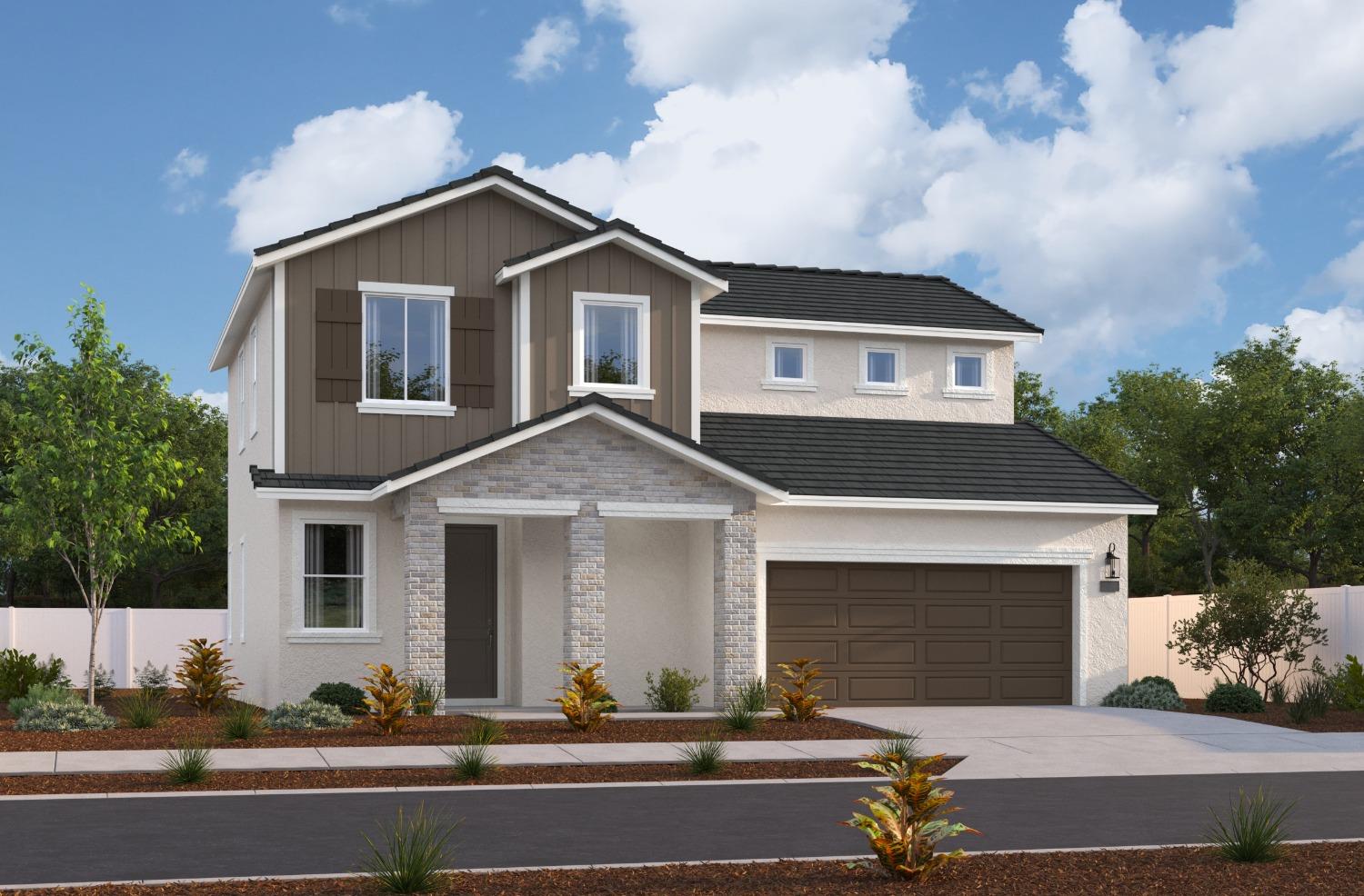 Charming Plan 1 at Oakwood at Folsom Ranch is currently under construction and estimated to be compl