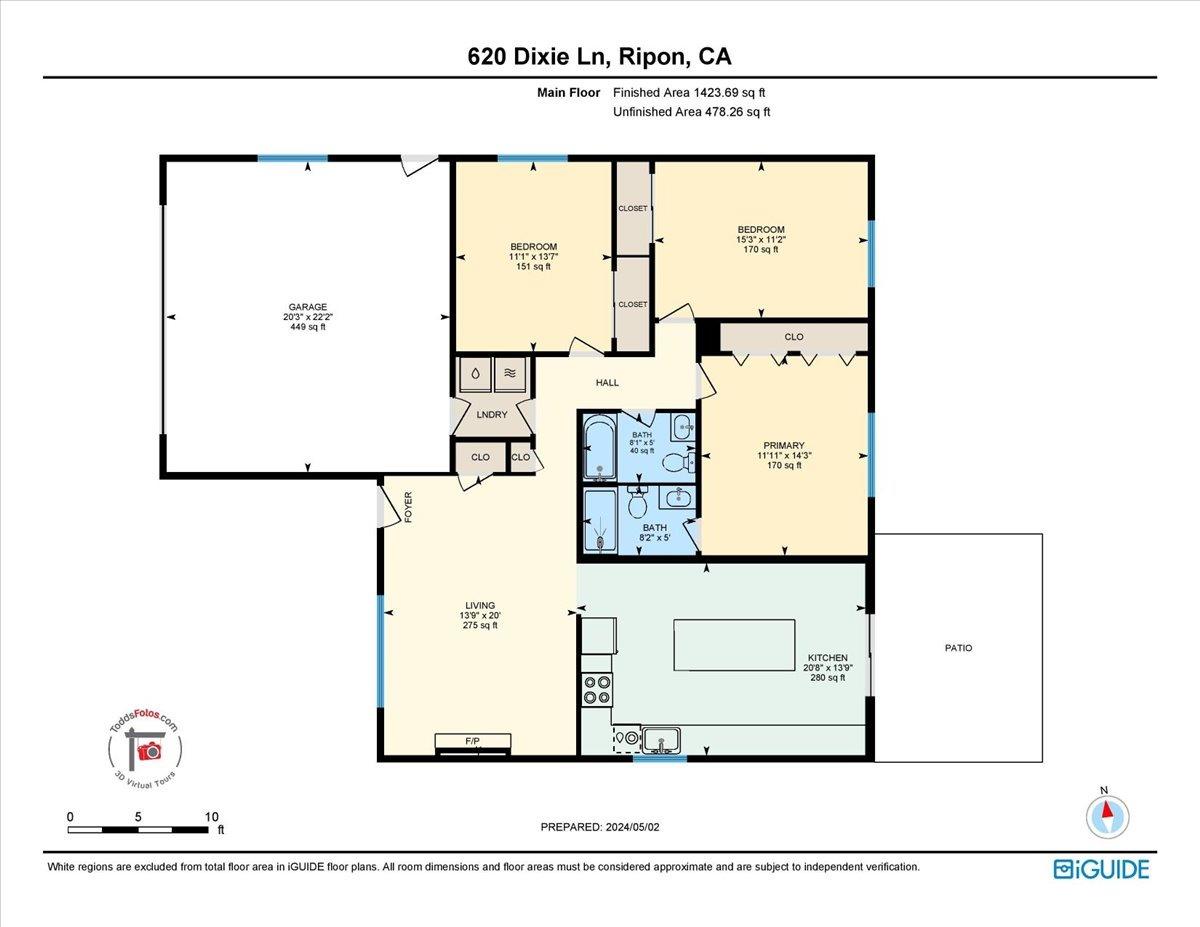 Detail Gallery Image 49 of 49 For 620 Dixie Ln, Ripon,  CA 95366 - 3 Beds | 2 Baths