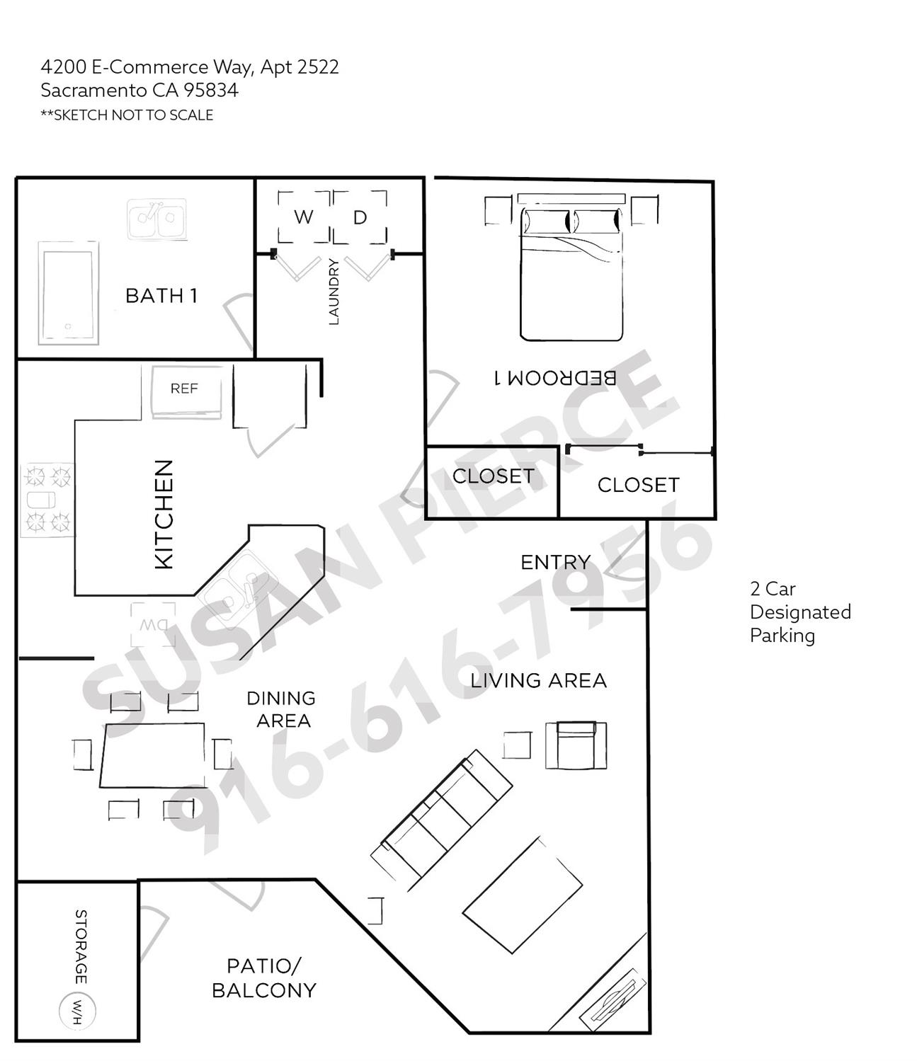 Detail Gallery Image 26 of 26 For 4200 E Commerce Way #2522,  Sacramento,  CA 95834 - 1 Beds | 1 Baths