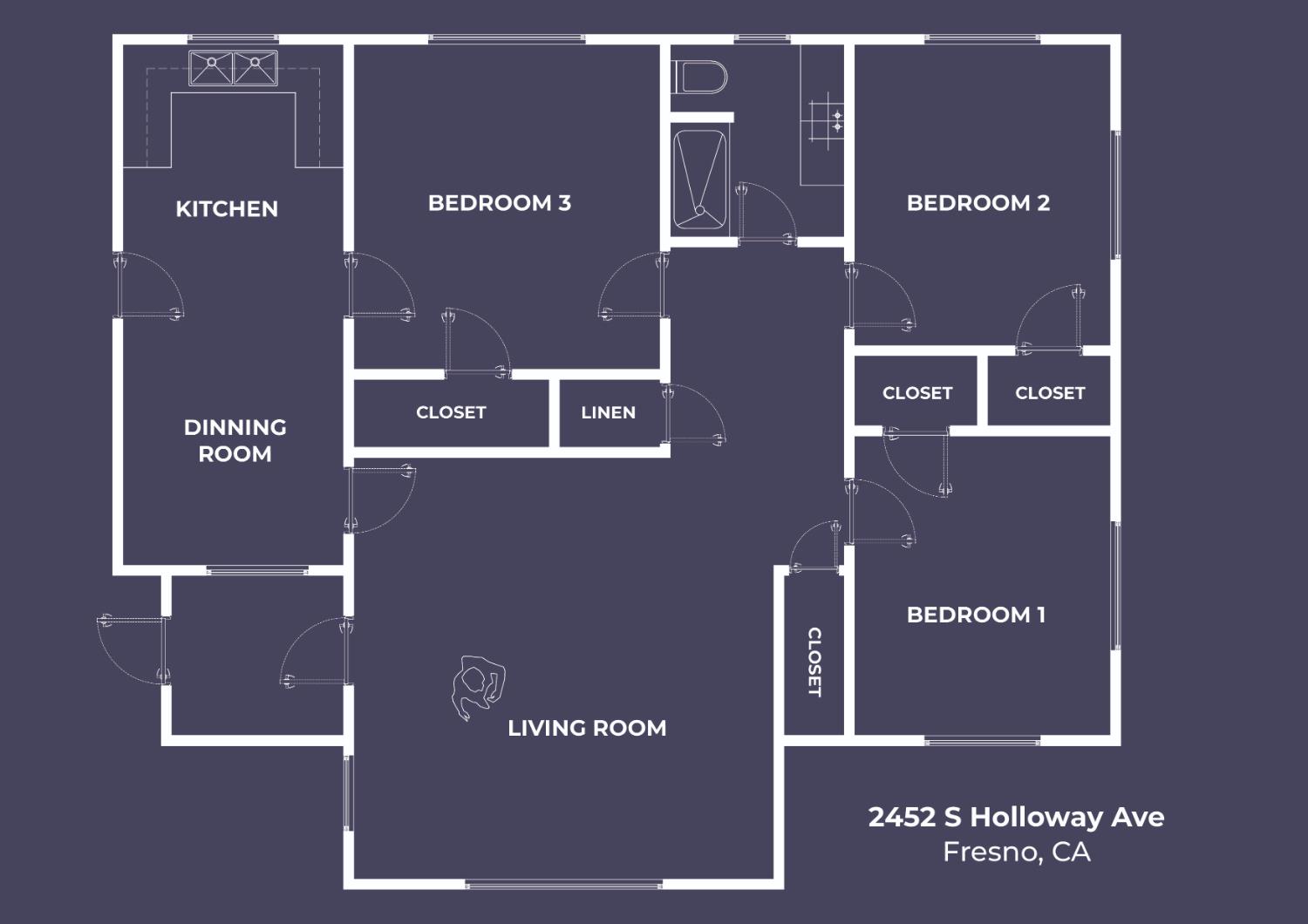 Detail Gallery Image 20 of 20 For 2452 S Holloway Ave, Fresno,  CA 93725 - 3 Beds | 1 Baths