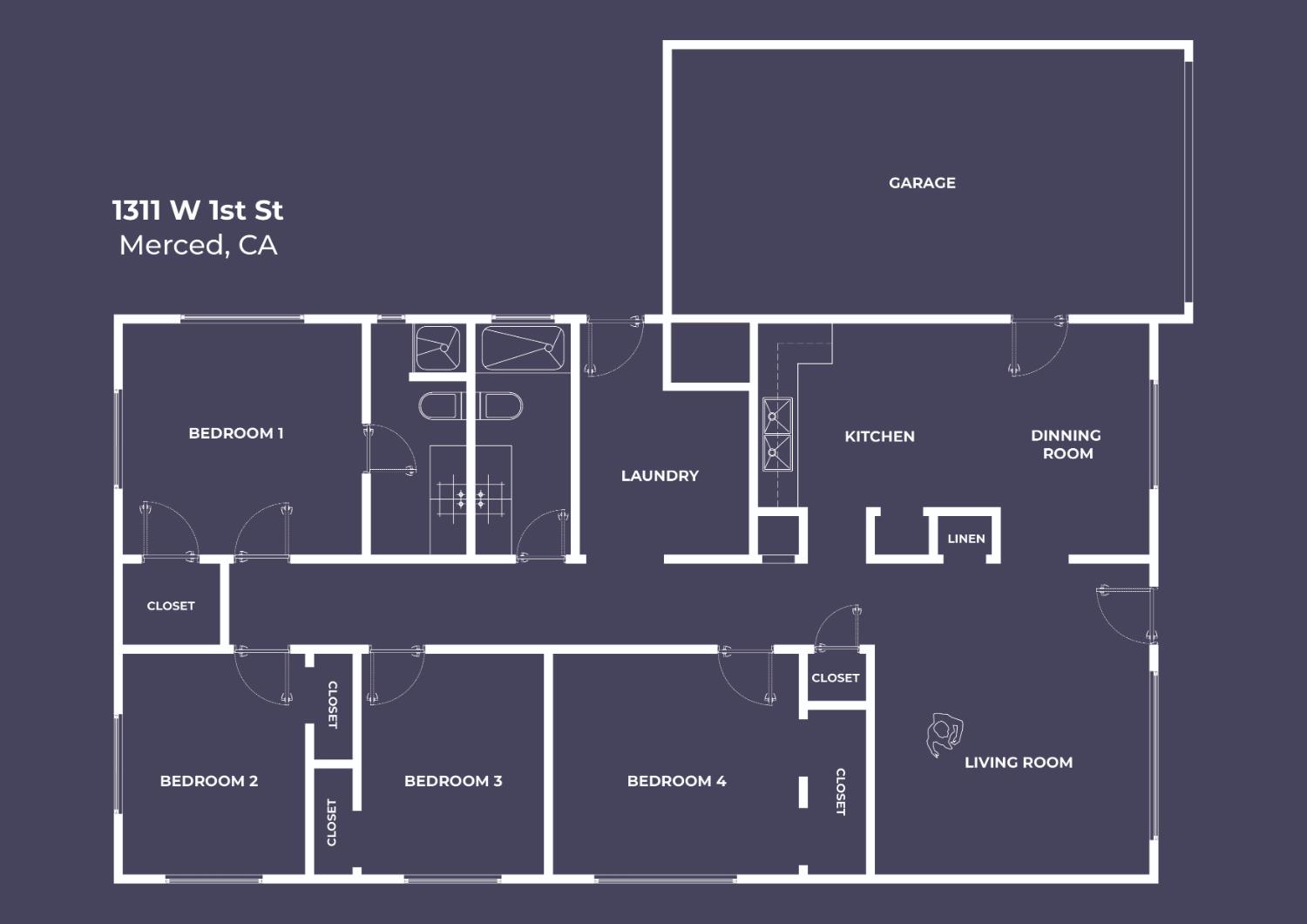 Detail Gallery Image 28 of 28 For 1311 W 1st St, Merced,  CA 95341 - 4 Beds | 2 Baths