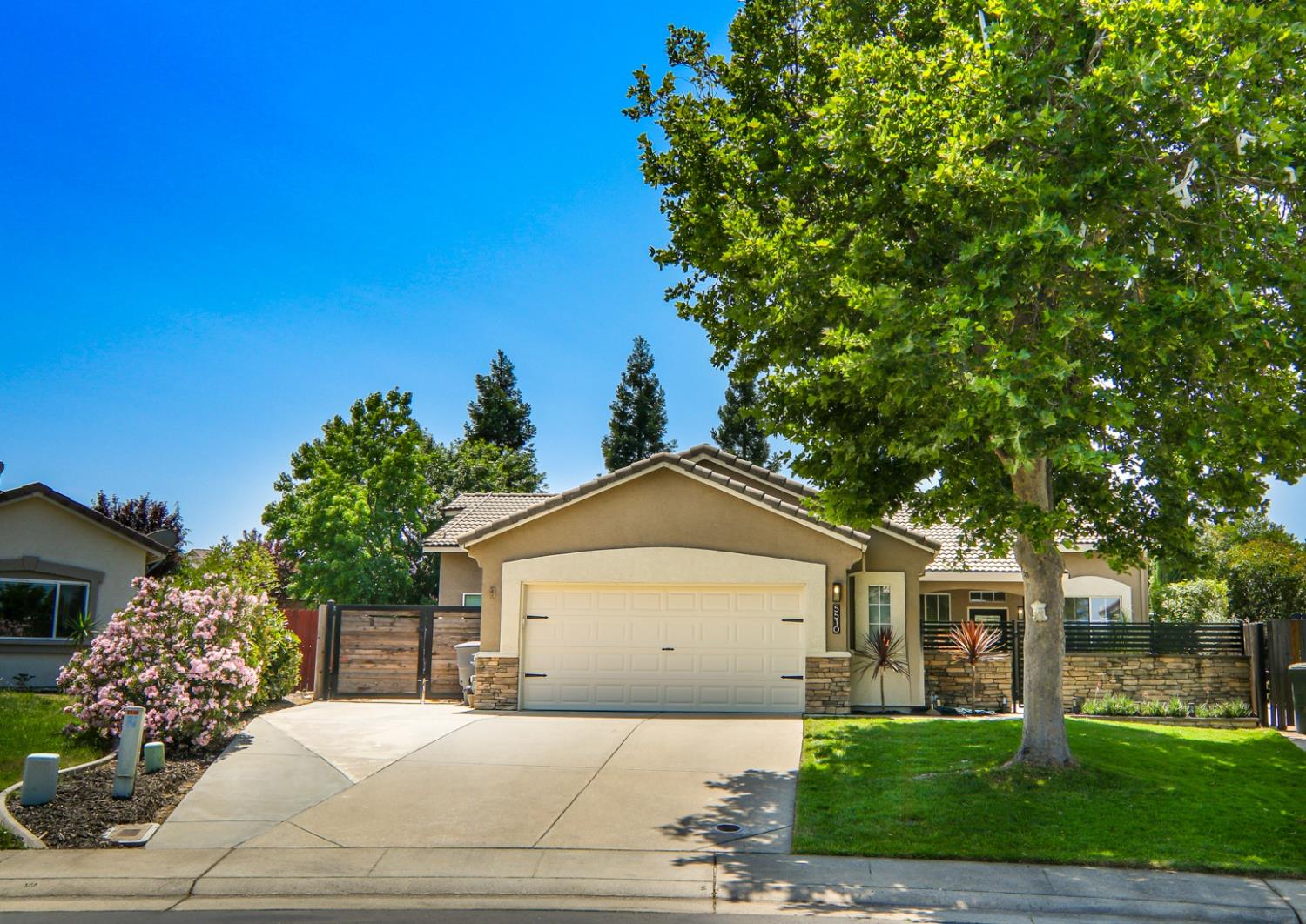 5510 Sage Drive Rocklin, California This charming single-story Rocklin home offers the perfect blend of comfort, style, and functionality. All situated on a spacious, nearly 1/4-acre lot. Featuring 3 bedrooms and 2 full bathrooms, the home boasts a recently remodeled kitchen with beautiful new cabinetry, sleek quartz countertops, and an open layout ideal for both everyday living and entertaining. A permitted 250 sq ft room addition provides the perfect flex space, use it as a media room, or play area, complete with direct access to the inviting backyard. Step outside to your own private oasis, complete with a sparkling swimming pool and plenty of room to relax or entertain. The generous side yard offers additional storage and may even accommodate a small boat or trailer. A gated front porch area adds extra privacy and a welcoming touch. Well maintained and move-in ready, this home is located near the highly sought-after Rocklin schools and just minutes from parks, shopping, and dining. Whether you're hosting friends poolside or enjoying a quiet evening in your bonus room, this property offers the ideal Rocklin lifestyle.